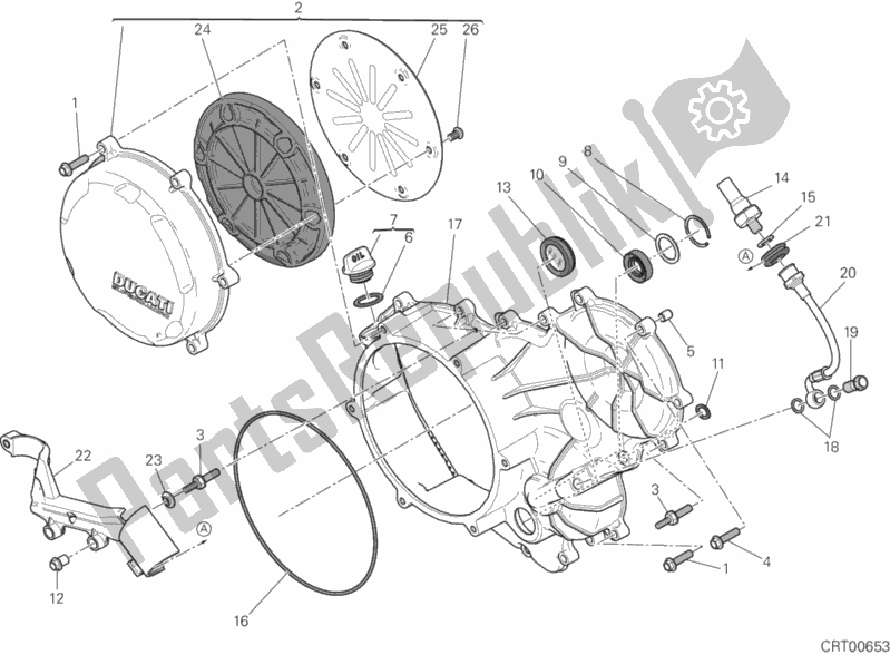 All parts for the Clutch - Side Crankcase Cover of the Ducati Superbike 1199 Panigale Superleggera USA 2014